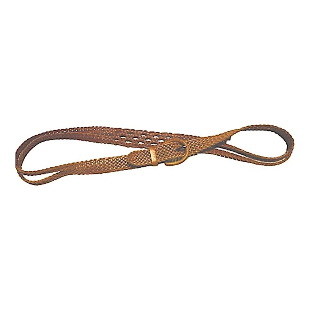 Chicos Brown Leather Braided Belt Large with Metallic Bronze Shimmer